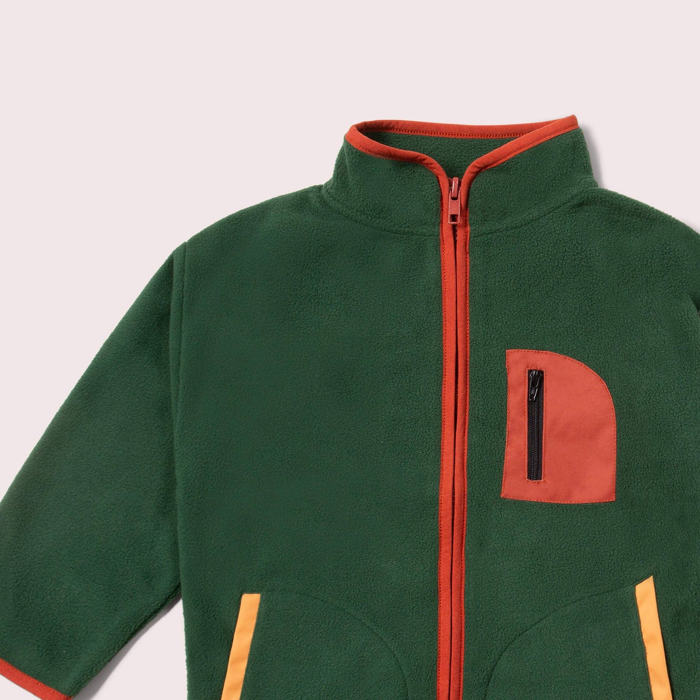 Olive Zip Up Recycled Polar Fleece Jacket
