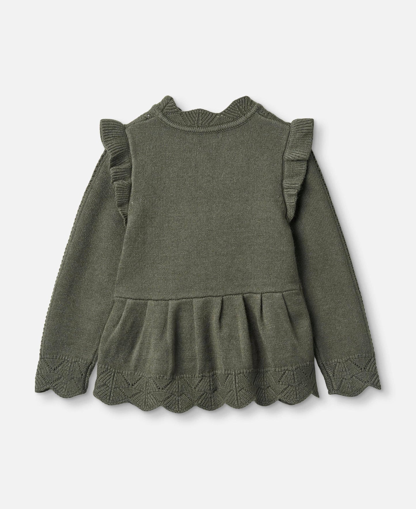 ALILLY PEPLUM PULLOVER - BEETLE