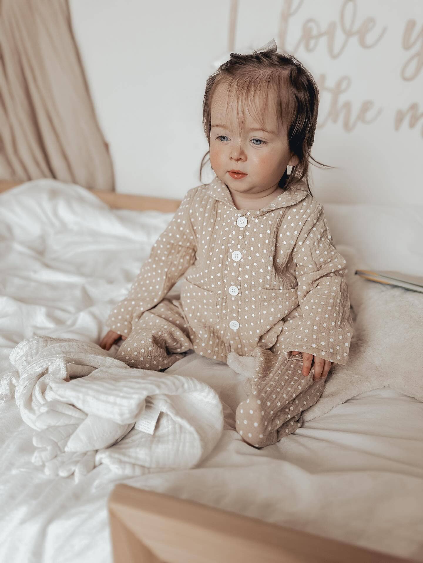 Annie & Charles® muslin cotton dot pajama set