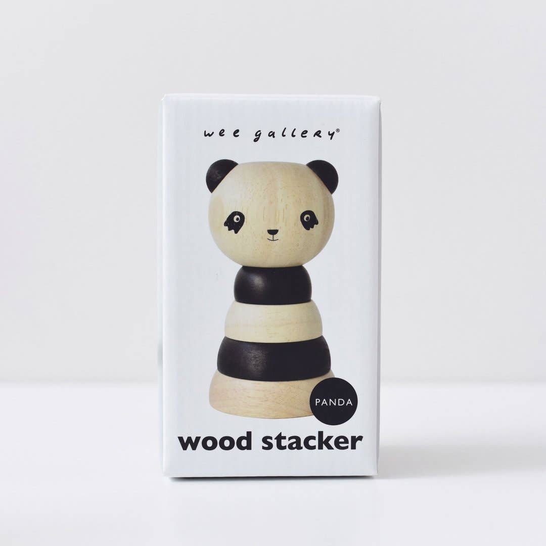 Wooden Ring Stacker - Panda