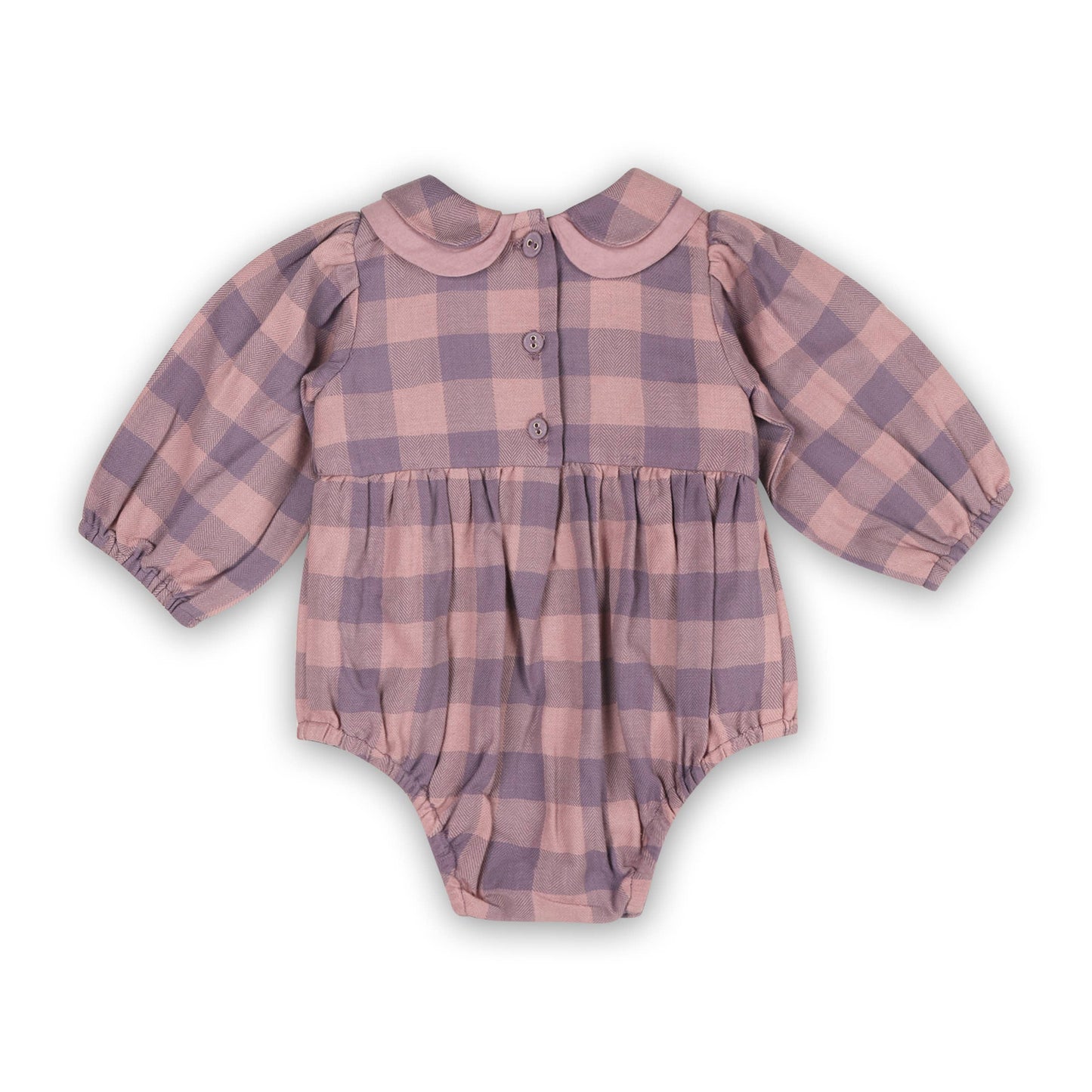 Smocked Peter Pan Gingham Baby Romper (Organic)