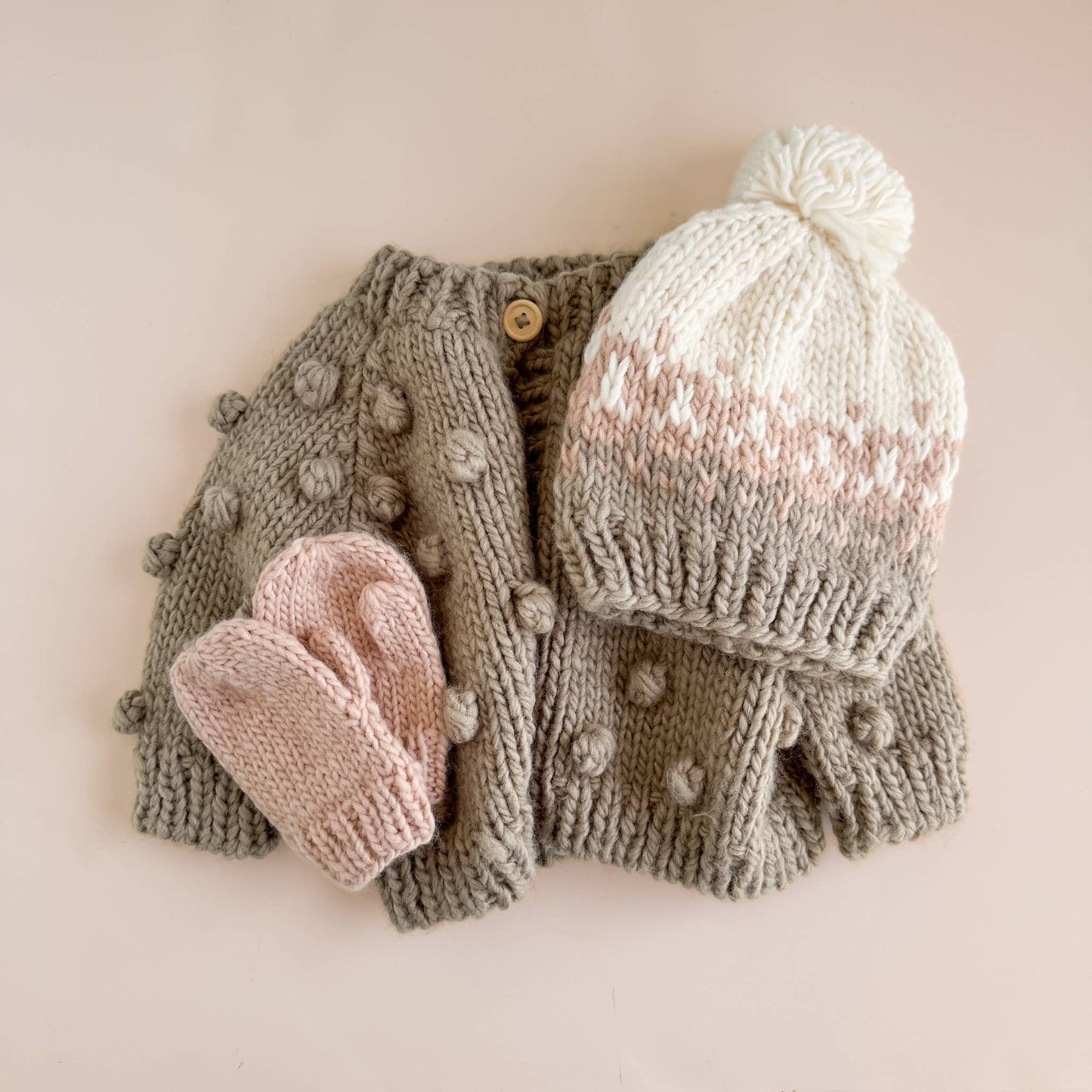 Popcorn Cardigan Flax Baby Kids Sweater Clothing Gift