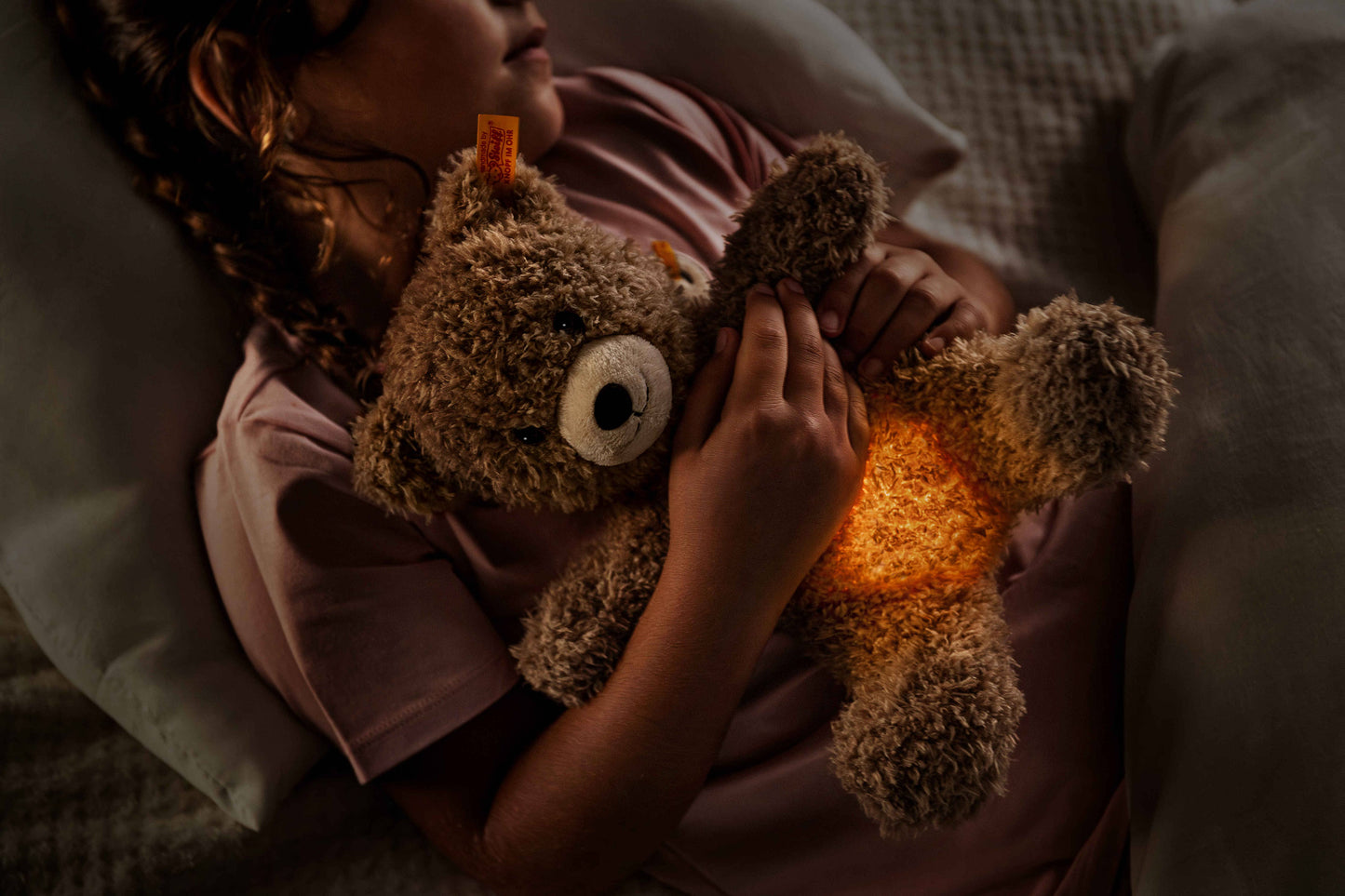 Light at Night Caspar Teddy Bear Stuffed Plush, 11 Inches