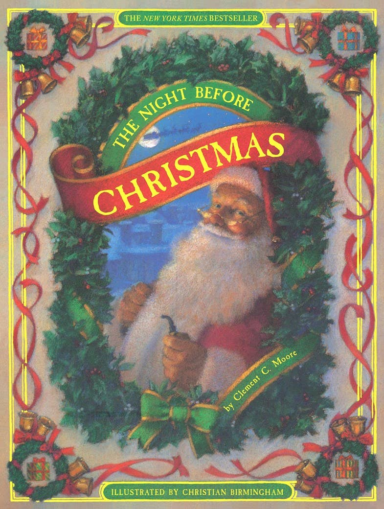 Cover of the classes "The Night Before Christmas" book showing an illustration of Santa Claus