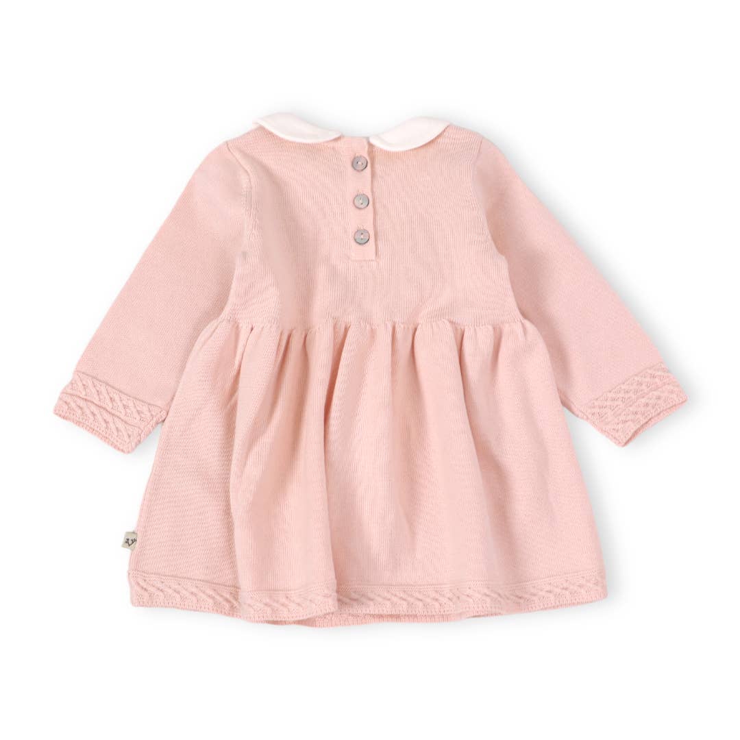 Milan Peter Pan Tulip Knit Baby Sweater Dress (Organic)