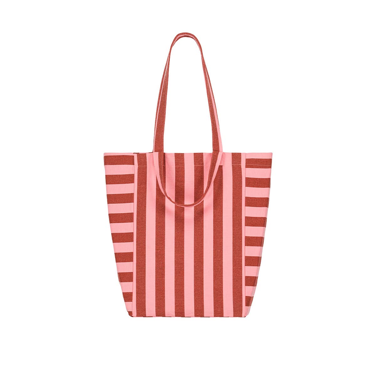 ELISABETH TOTE BAG STRIPES BRICK / PINK