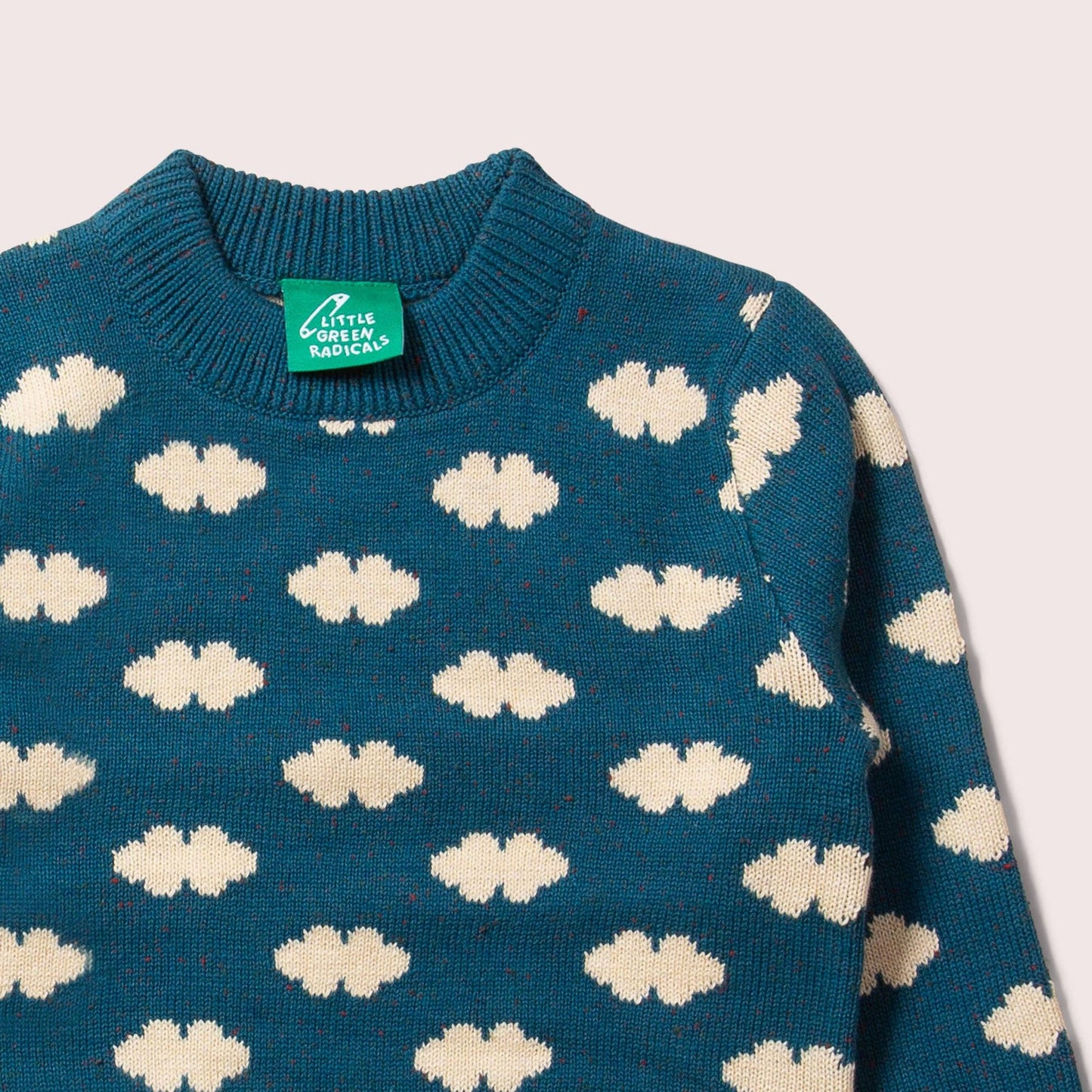 From One To Another Teal Cloud Snuggly Knitted Jumper