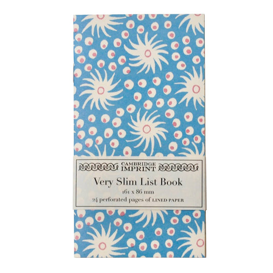 Very Slim List Book Milky Way Blue and Pink