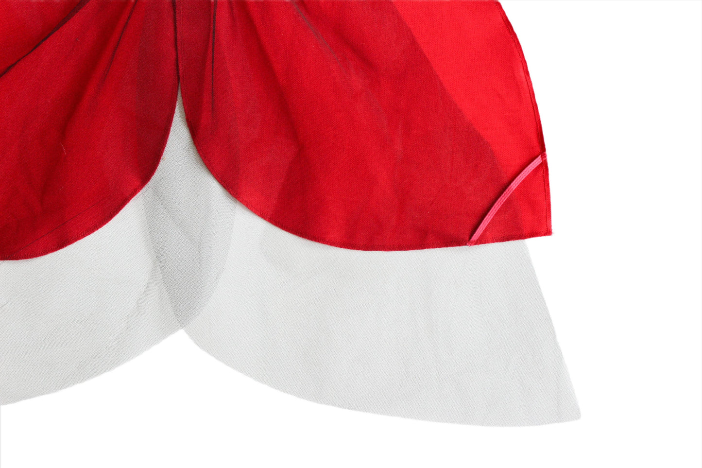 Close-up of a red and white fabric texture