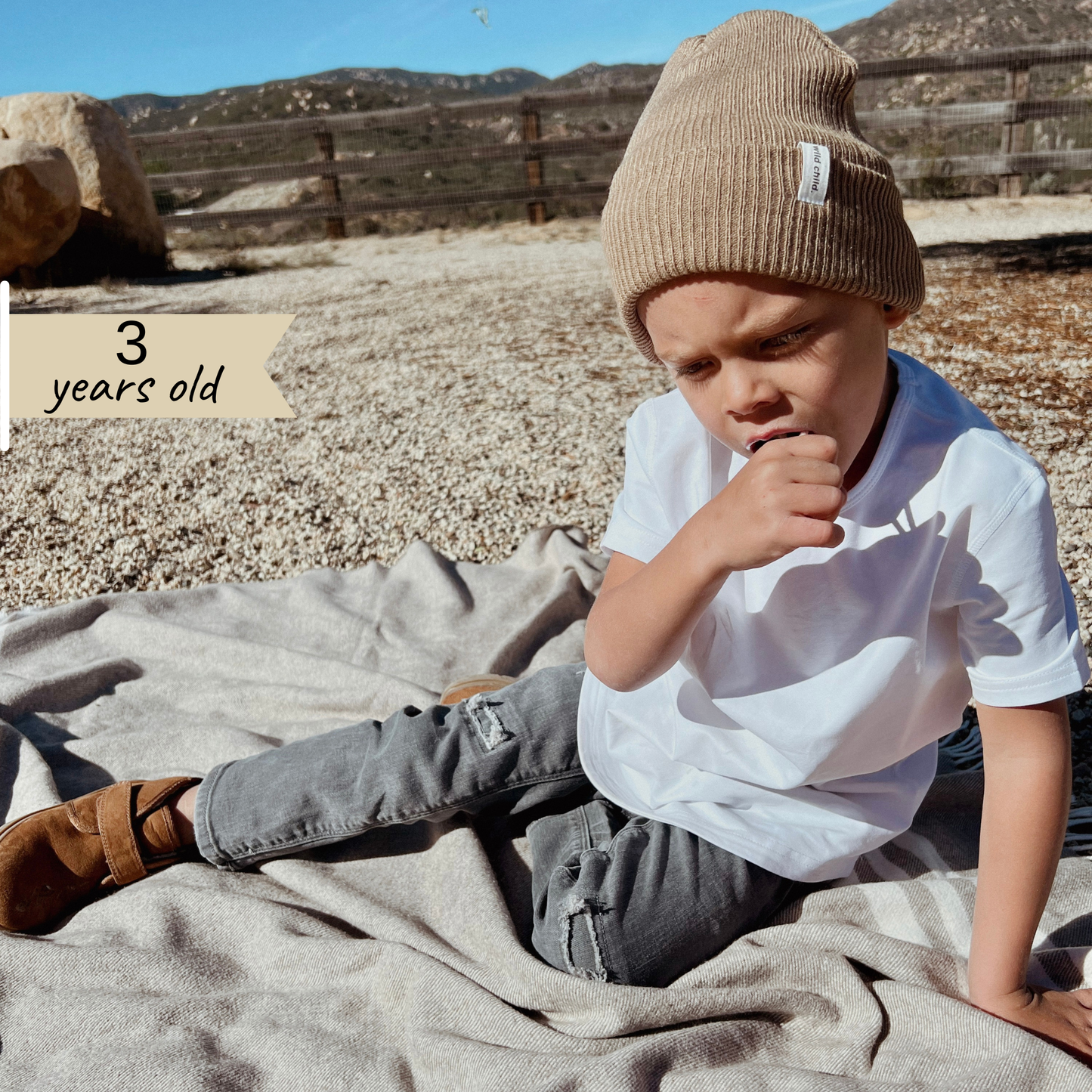 Baby / Kids Classic Beanie (Light Brown)