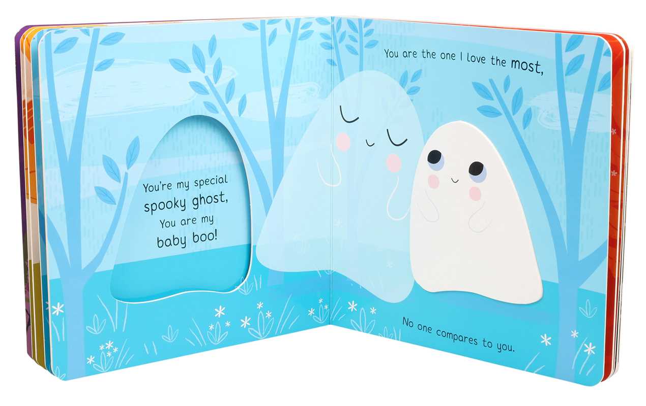 Children's book with two cartoon ghosts on a blue background