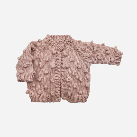 Popcorn Cardigan Blush Baby Kids Valentine Holiday Sweater