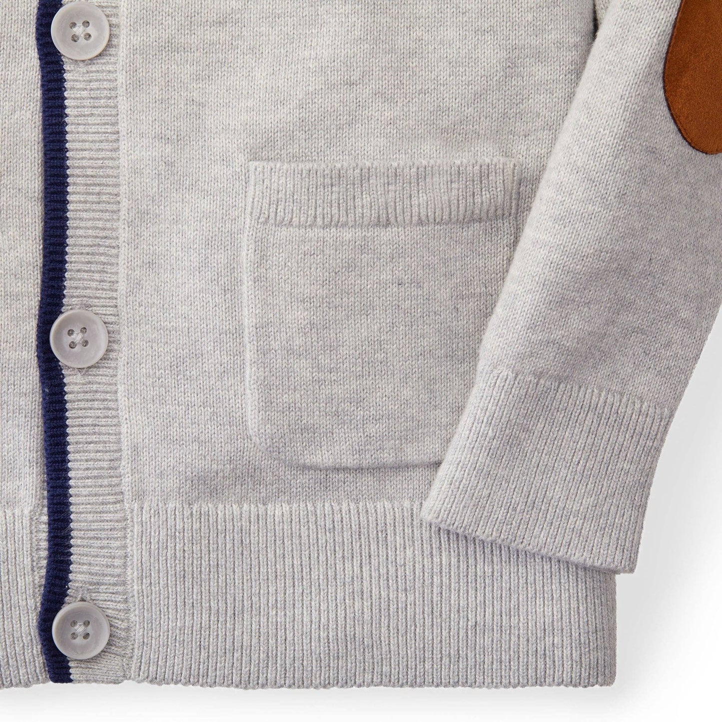 Tipped Cardigan with Elbow Patches - Baby