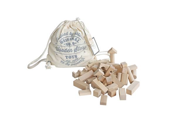 Wooden Raw Blocks In Sack - 50 pcs