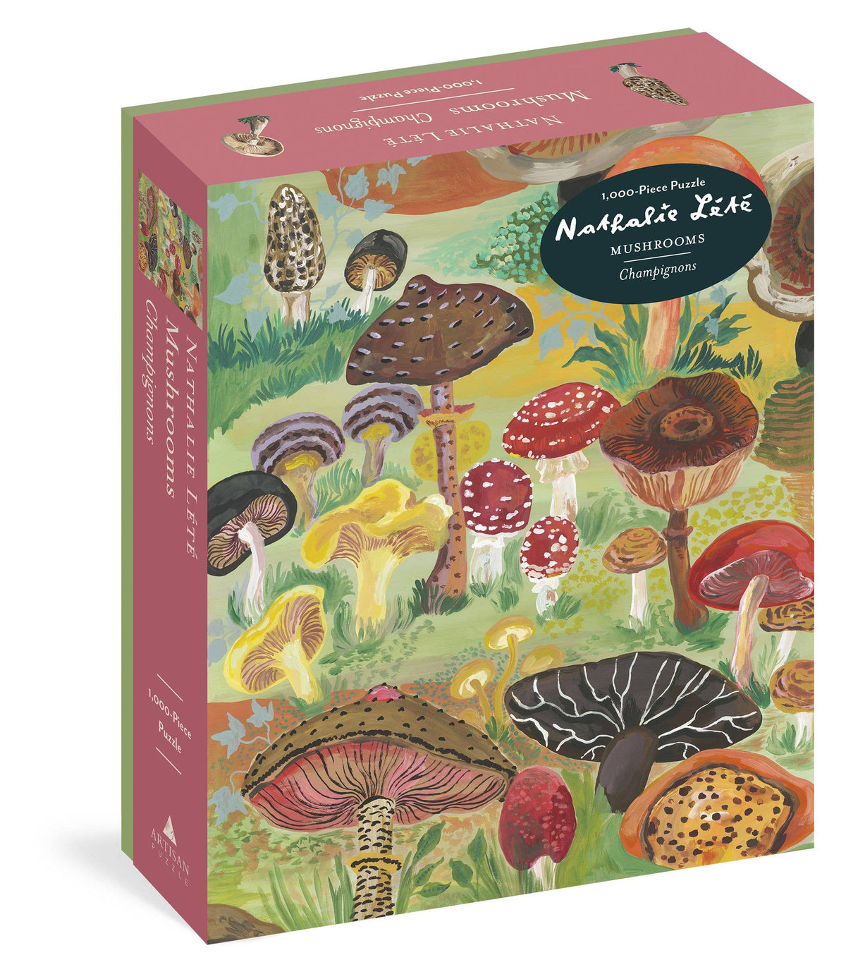 Photo of Nathalie Lete illustrated jigsaw puzzle featuring a mushroom illustration
