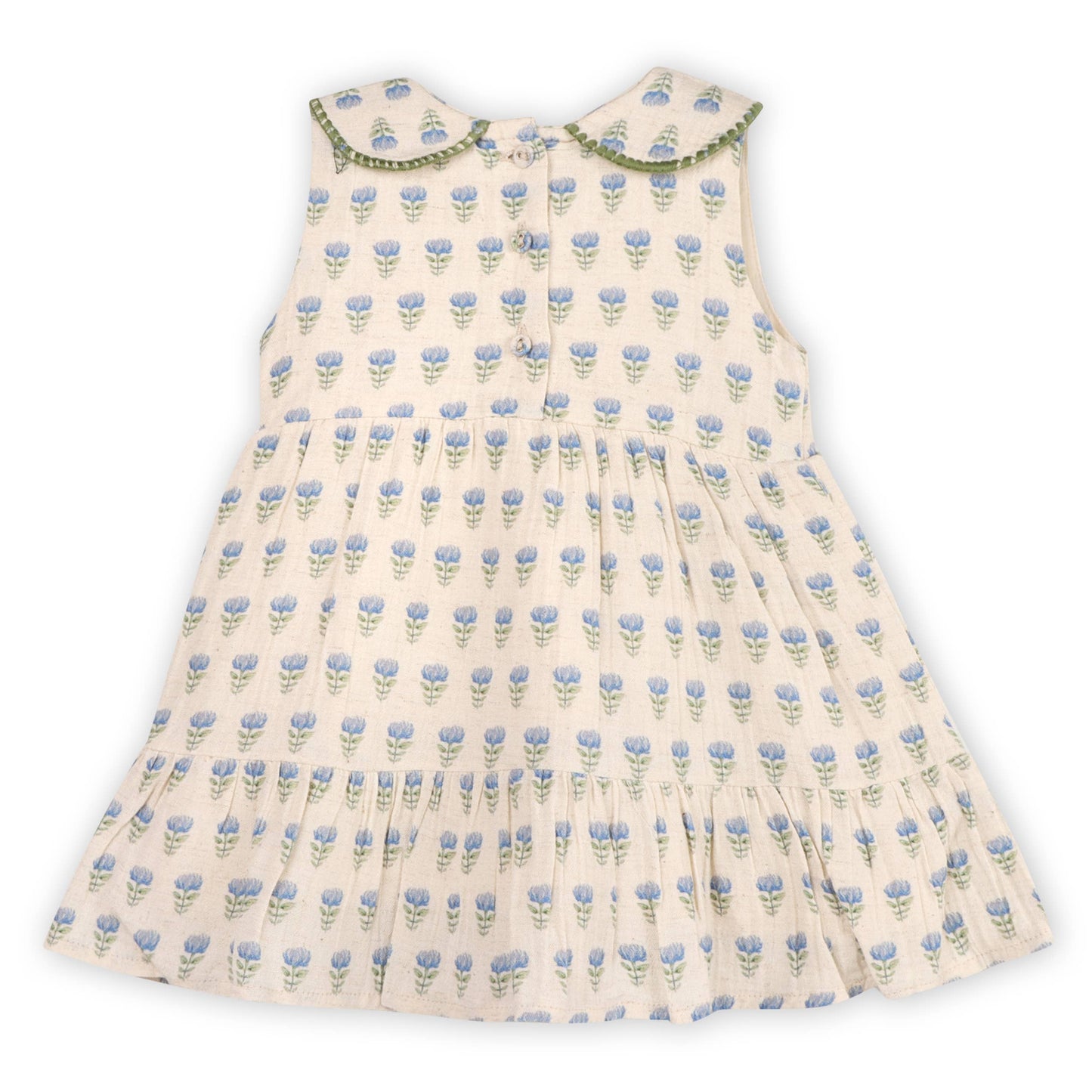 Harper Peter Pan Collar Floral Baby Flare Dress + Bloomer