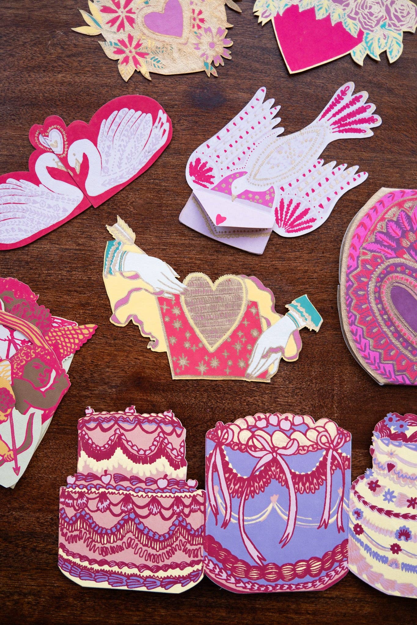 Kissing Swans Greeting Card