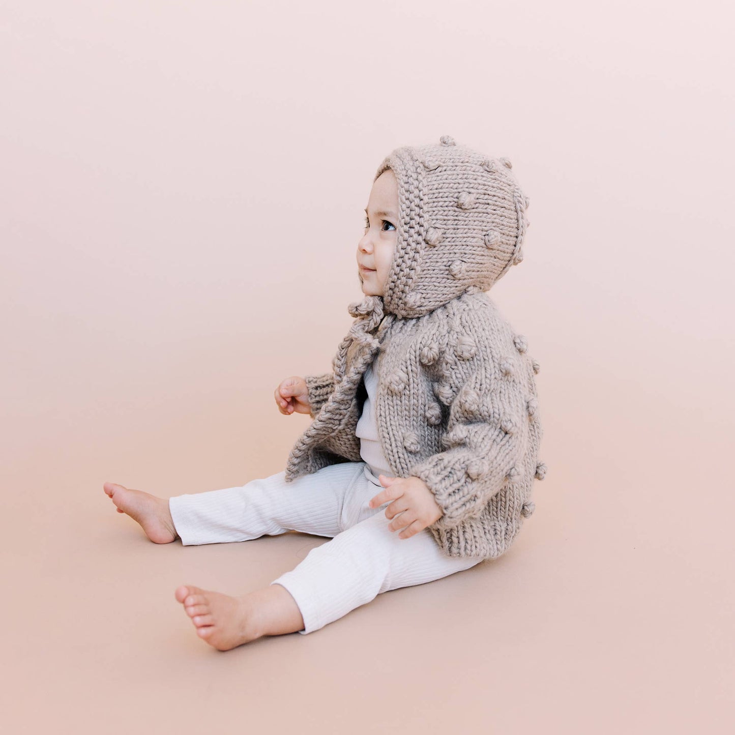 Popcorn Cardigan Flax Baby Kids Sweater Clothing Gift