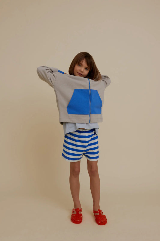 ORGANIC COTTON STRIPED MINI SHORTS