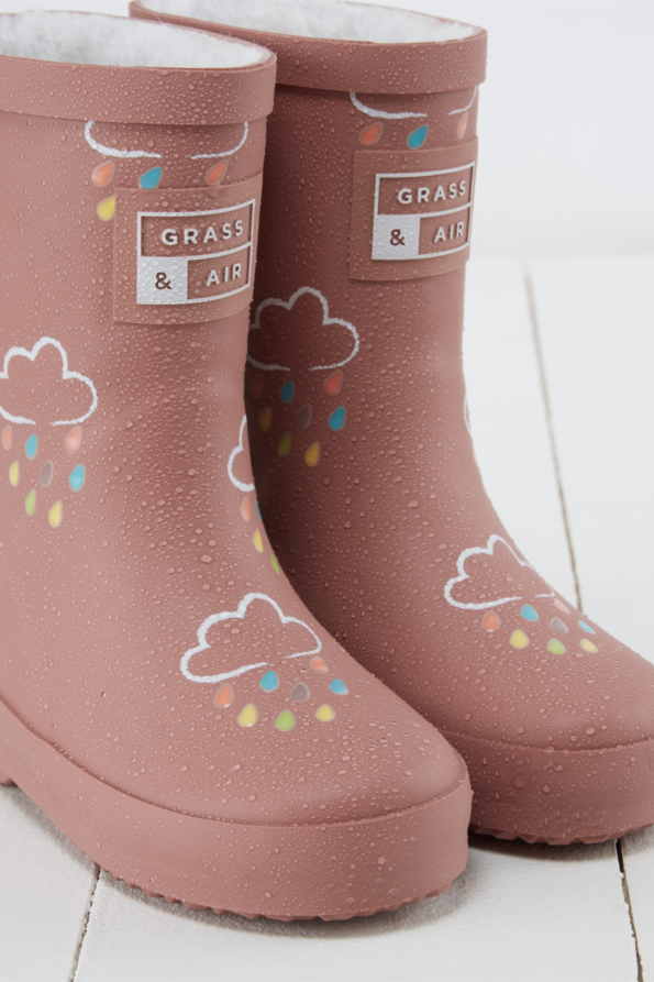 Rose Colour-Changing Kids Winter Wellies