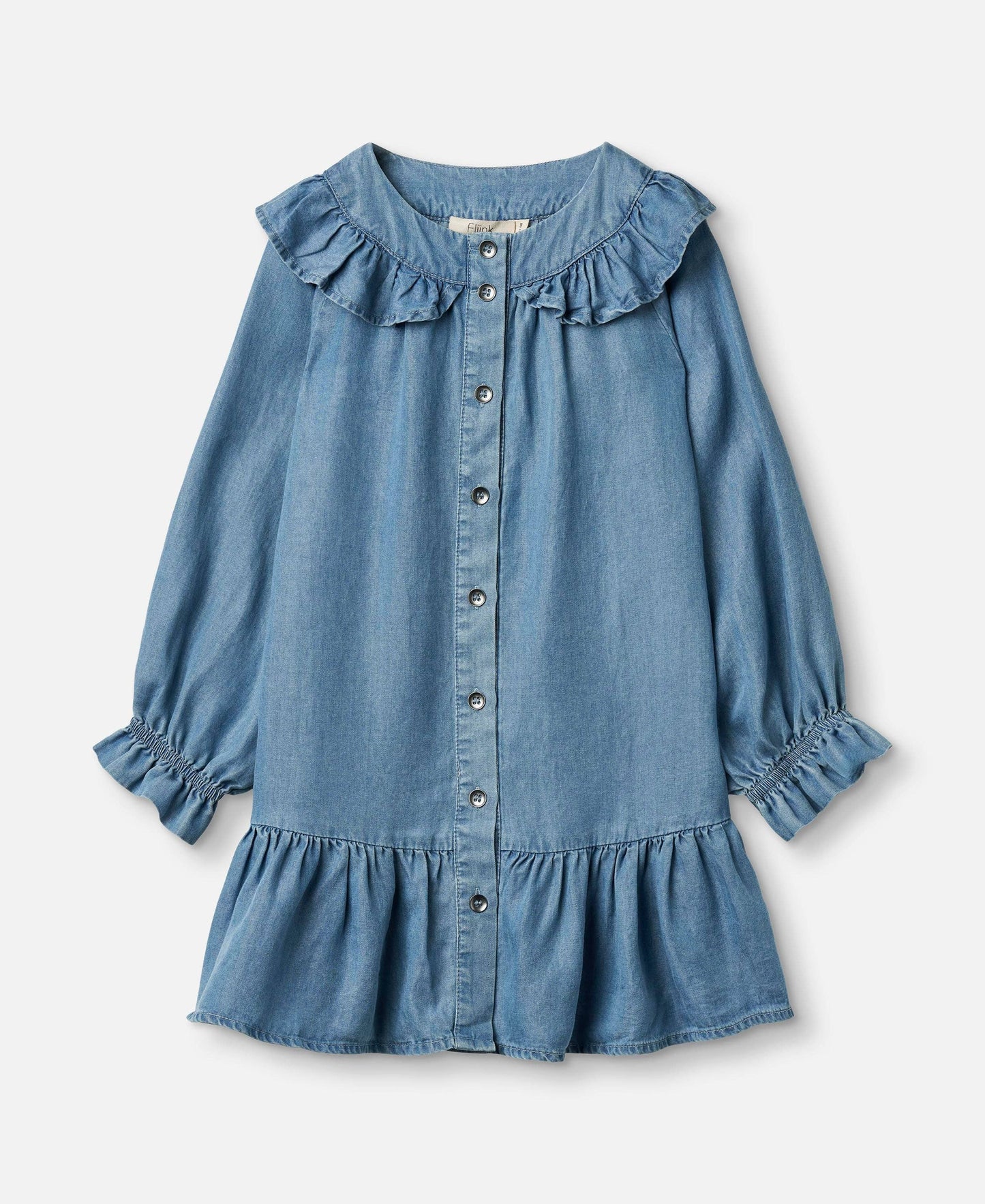 HURLUM COLLAR DRESS - LIGHT DENIM BLUE