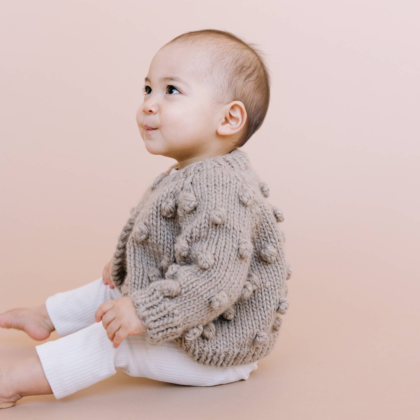 Popcorn Cardigan Flax Baby Kids Sweater Clothing Gift