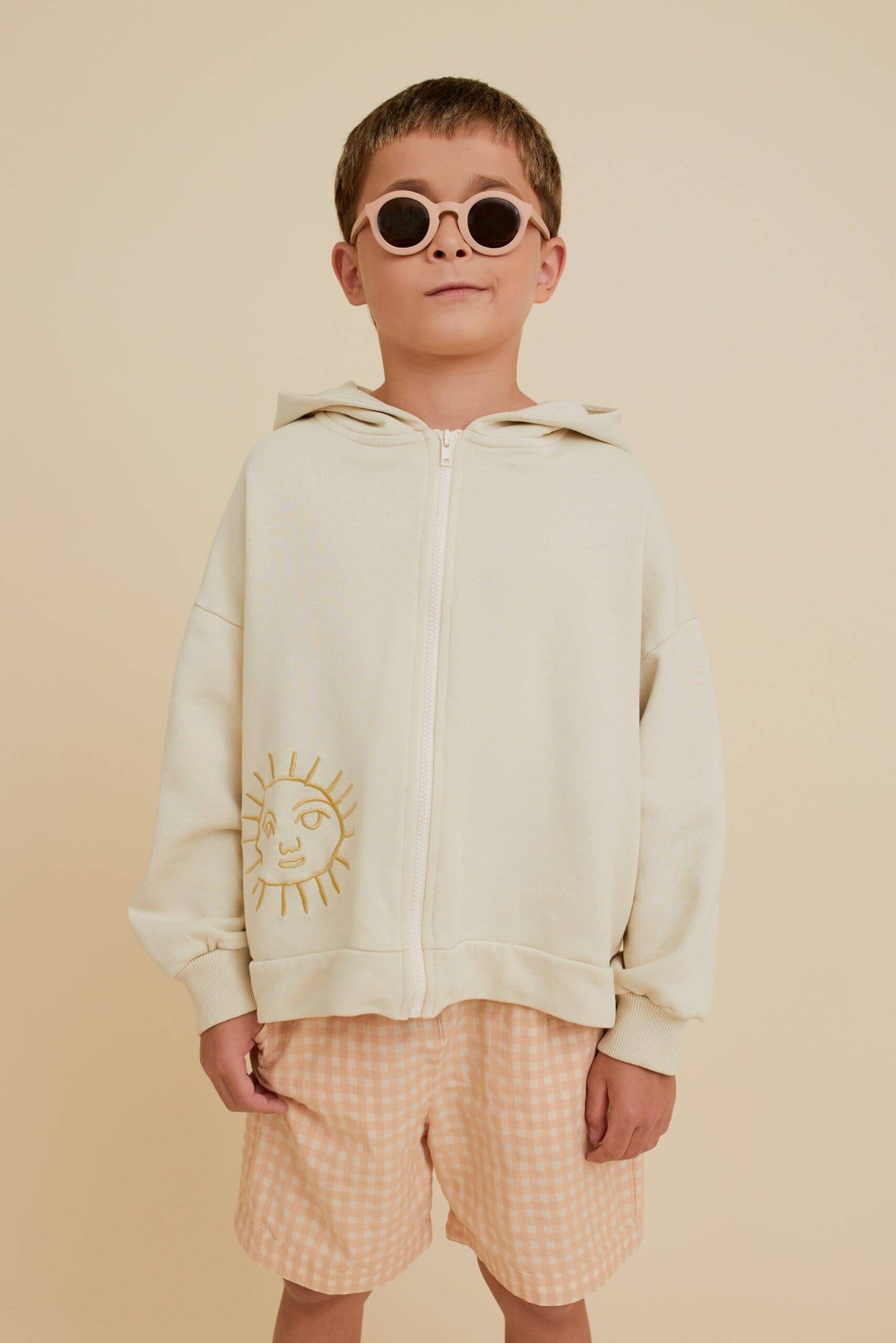 ORGANIC COTTON EMBROIDERED WASHED HOODIE