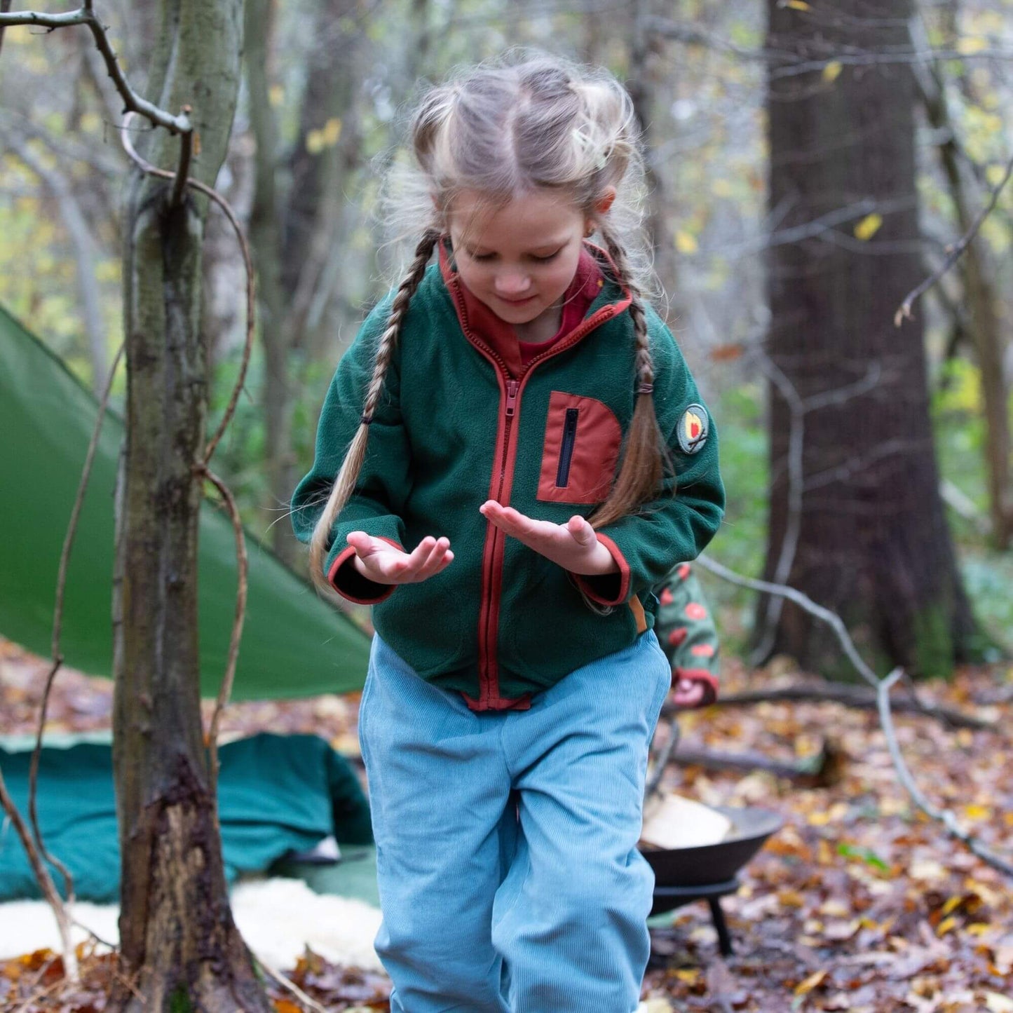 Olive Zip Up Recycled Polar Fleece Jacket