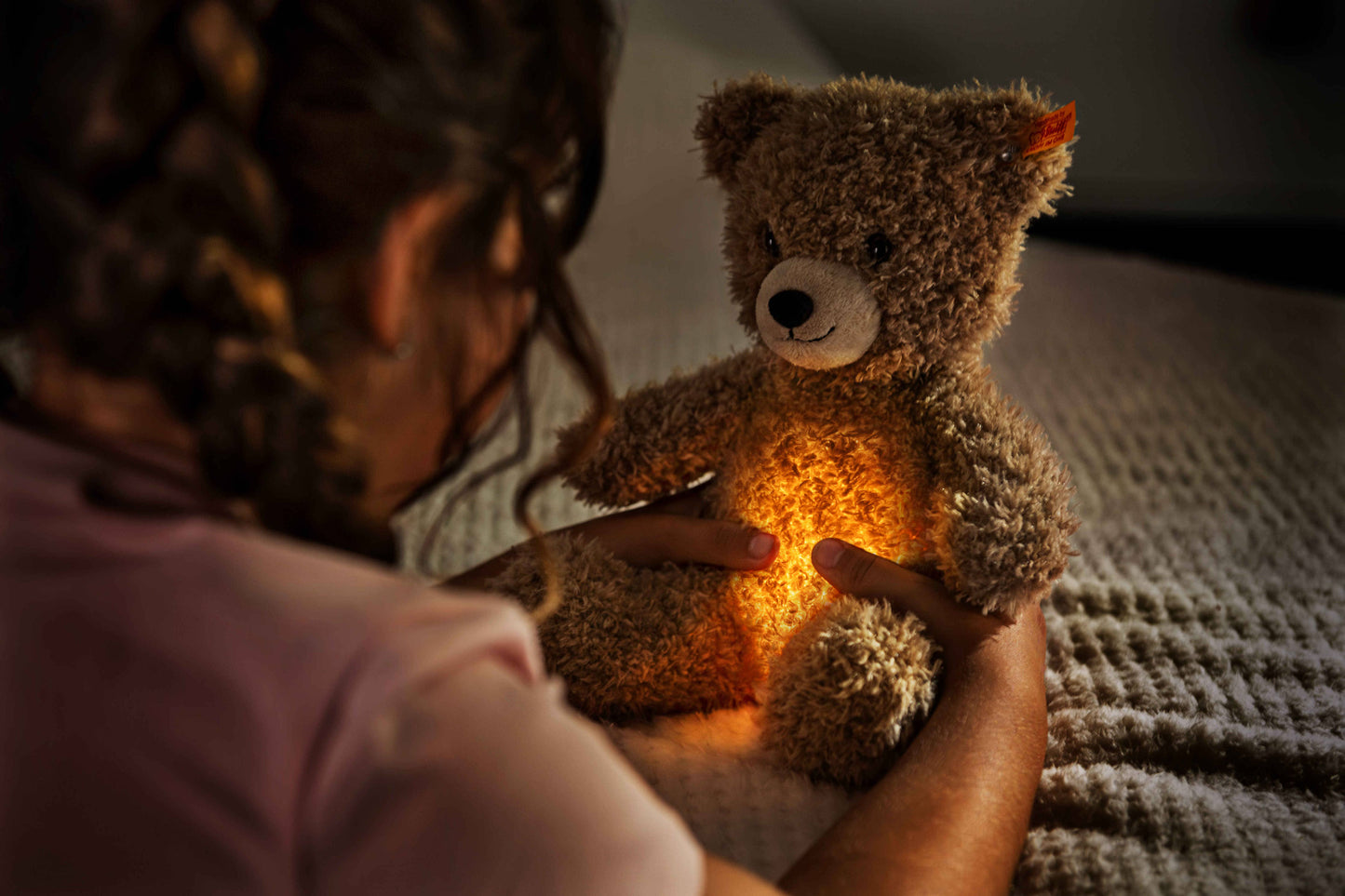 Light at Night Caspar Teddy Bear Stuffed Plush, 11 Inches