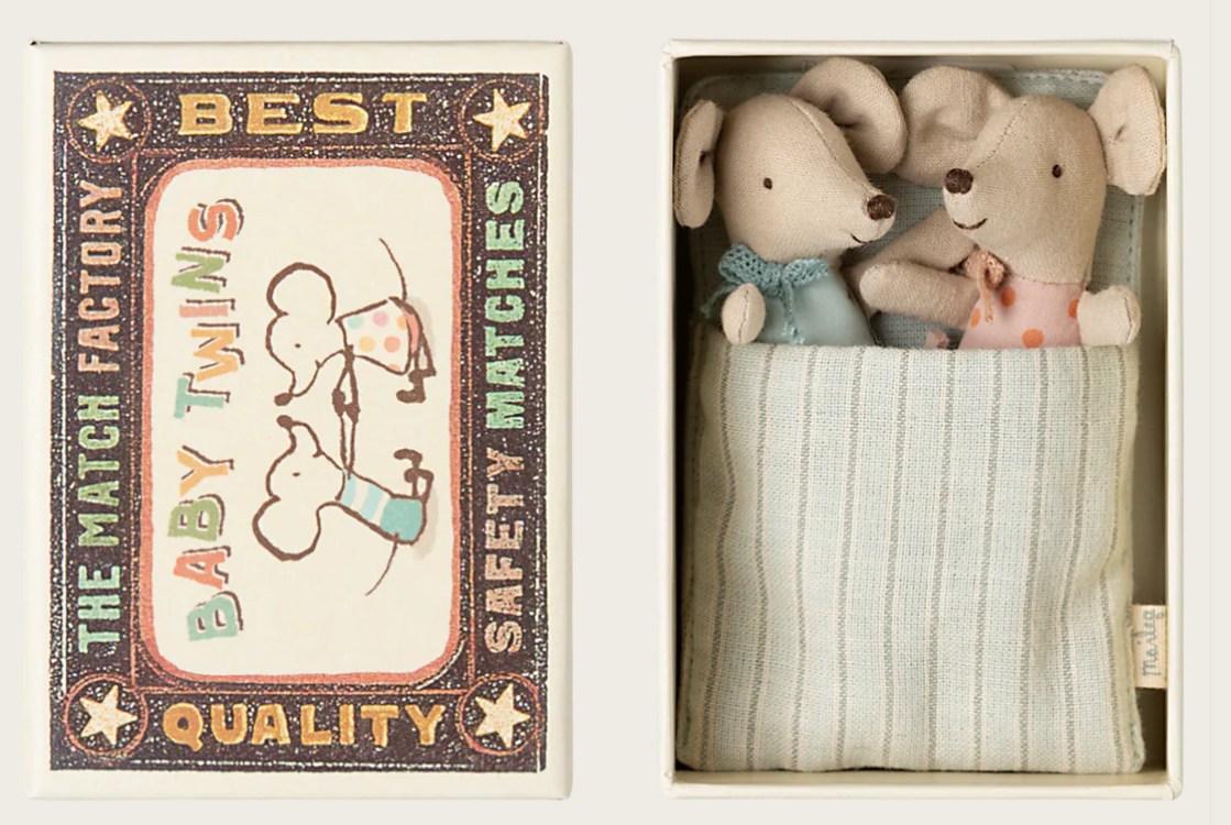 Twins, Baby mice in matchbox
