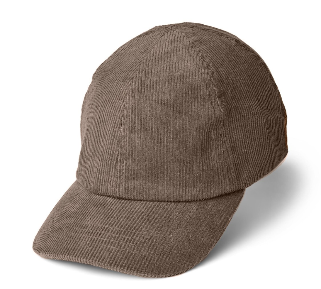 Brown corduroy cap for children