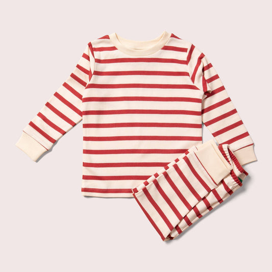 Stripes Forever Soft Red Organic Everday Set