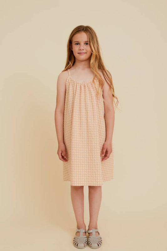 SLEEVELESS CHECK DRESS