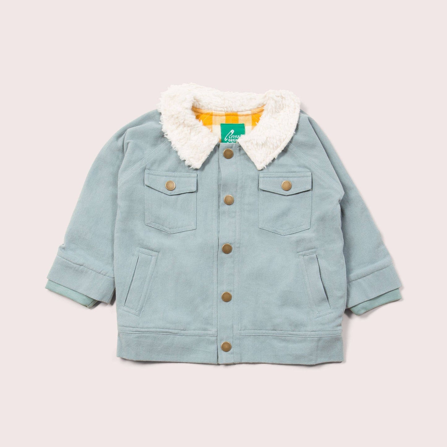 Blue Sherpa Collar Twill Adventure Jacket