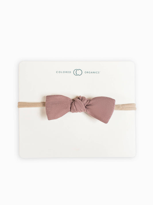 Organic Baby Dainty Bow Headband - Aster