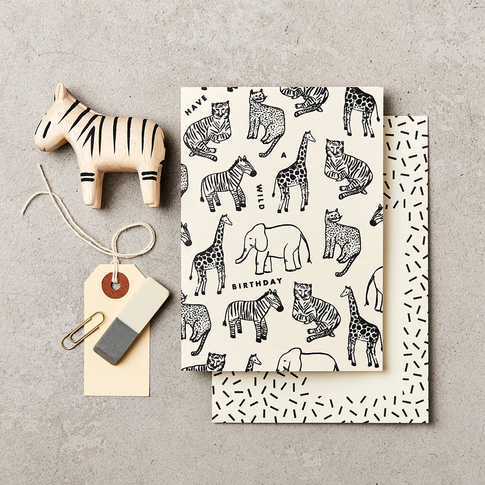 Multi Animal Birthday Greeting Card