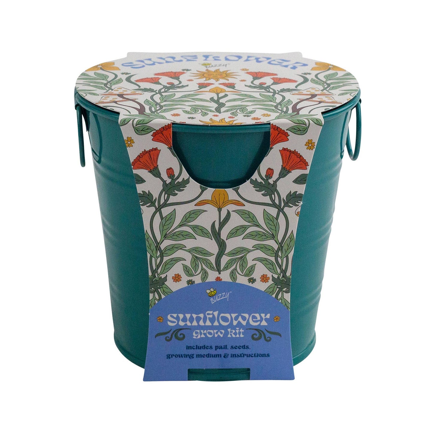 Painted Flower Grow Pail – Sunflower Indoor Garden Gift