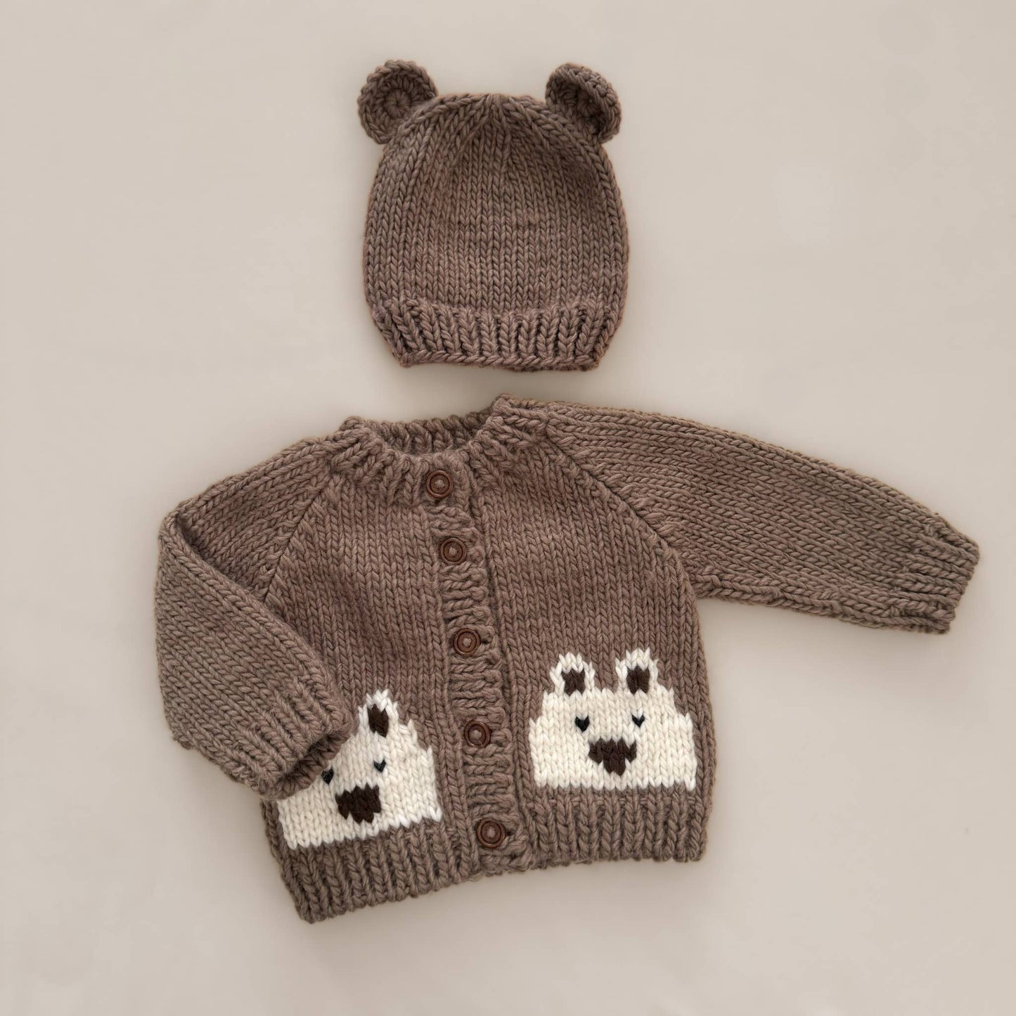 Bear Cardigan Tan Baby & Kid Sweater Winter Holiday
