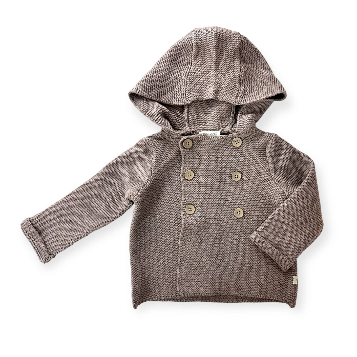 Hooded Double Button Baby Coat Jacket (Organic) 3 Colors