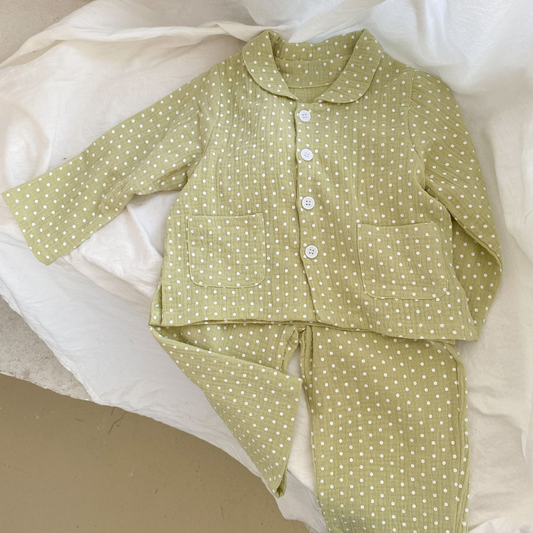 Annie & Charles® muslin cotton dot pajama set