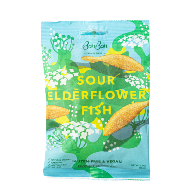 Sour Elderflower Fish - Swedish Candy 5.2oz (150g)