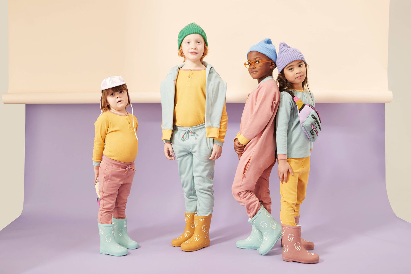 Rose Colour-Changing Kids Winter Wellies