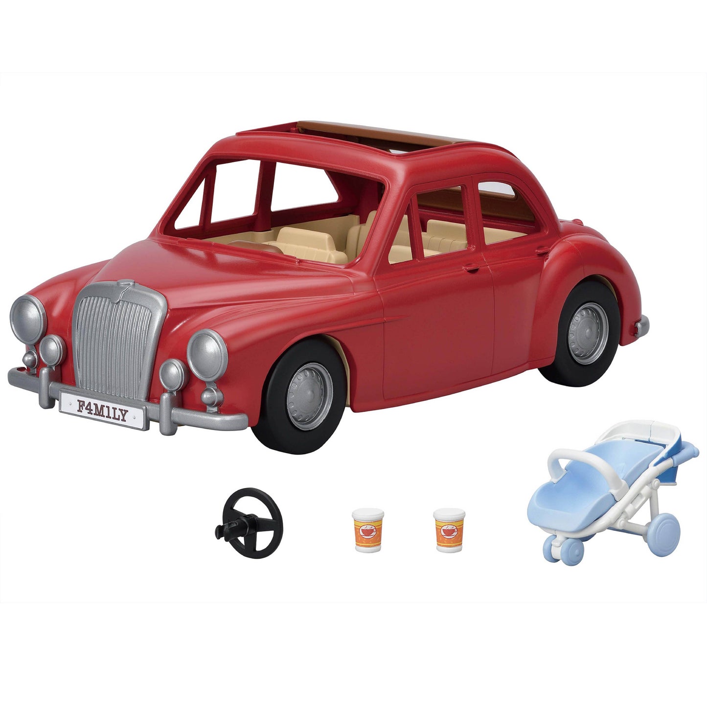 Doll Vehicle, Red Family Cruising Car, Collectible Toys