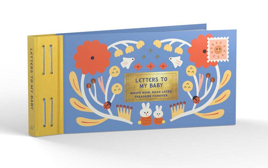 Stationery set titled 'Letters to My Baby' with colorful illustrations on a white background