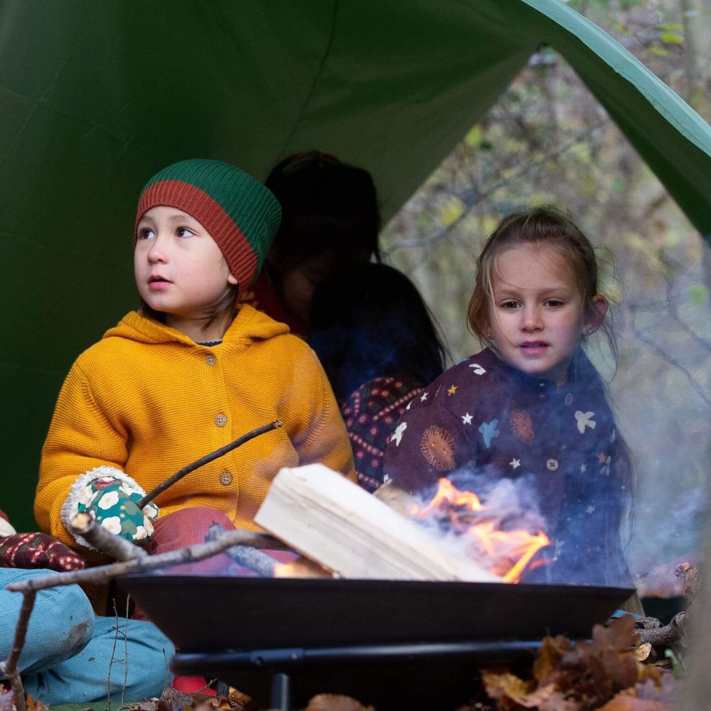 Gold Hooded Snuggly Knitted Cardigan