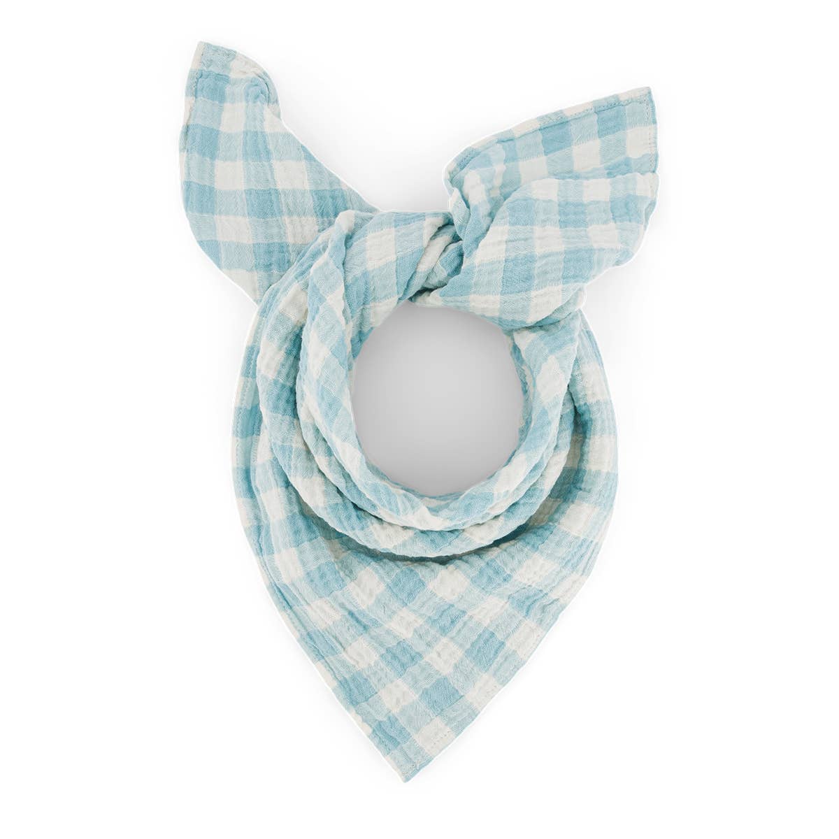 Bianca Swaddle Gingham Canal Blue