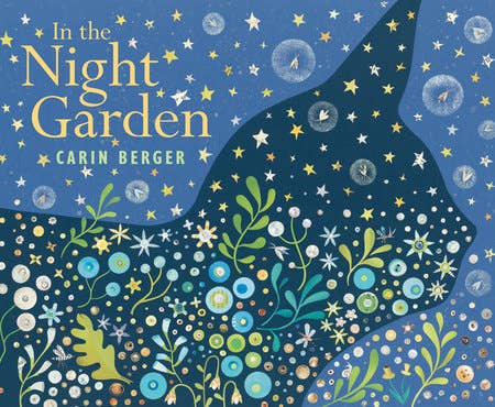 Book cover of 'In the Night Garden' with a silhouette of a child and garden elements on a blue background.