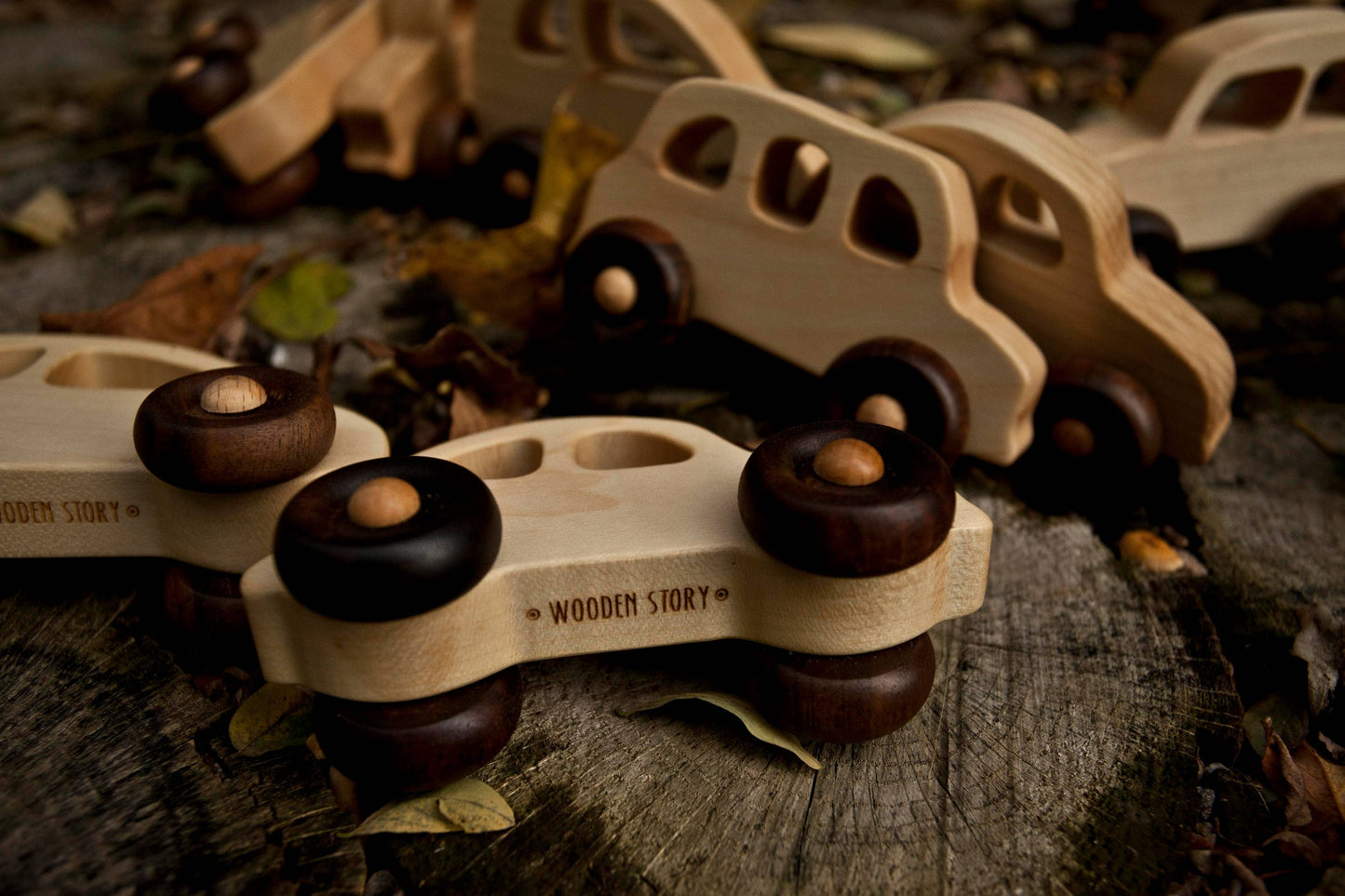 30s Eco-Friendly Wooden Toy Car for Babies