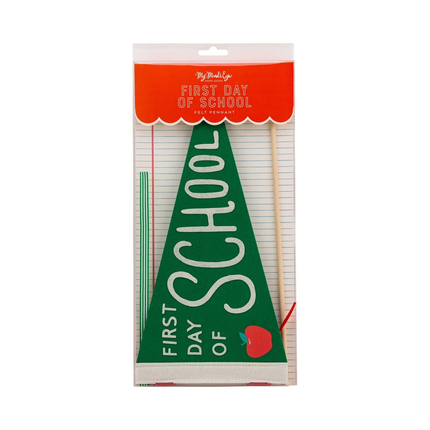 First day of school pennant in package