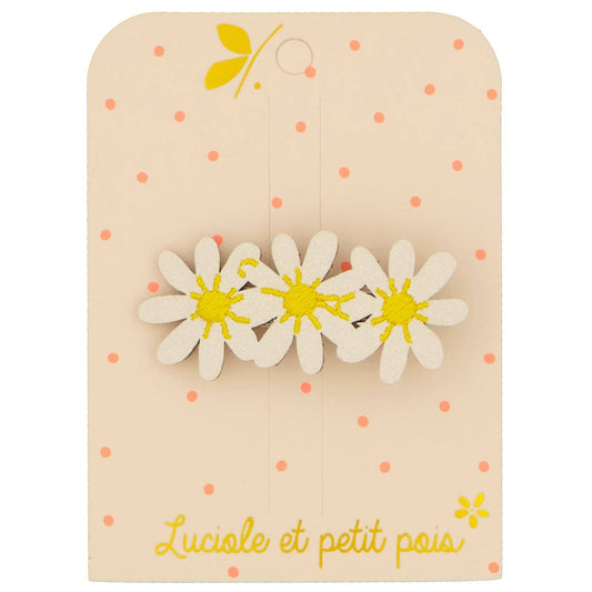 3 daisies hair clip